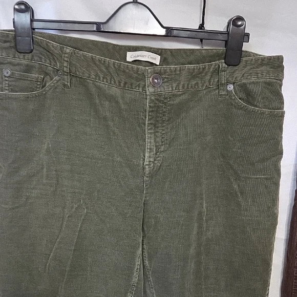 Coldwater Creek Corduroy Pants in Olive and Burgundy Sz 14 - Picture 5 of 15